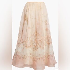 Zimmermann Hypnotic Silk Organza A-Line Skirt